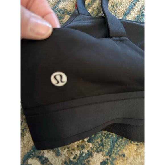 Lululemon Women's Black Super Soft Adjustable Front-Wrap Sports Bra Size Medium - Picture 3 of 4